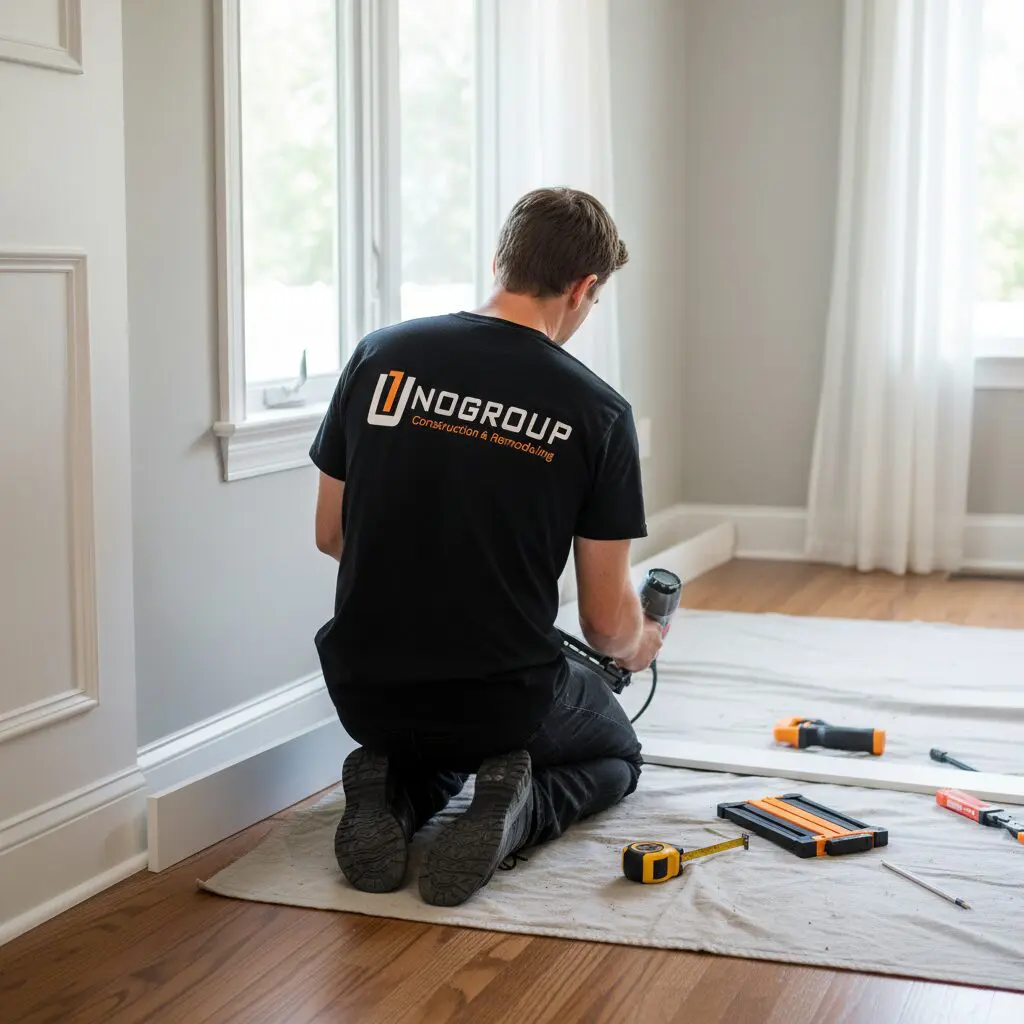 A professional working on a home renovation project in New Jersey.